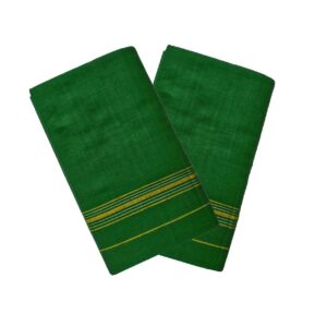 Cotton bath towel handloom large gamcha towel green plane pack of 2 b075kms1ln.jpg