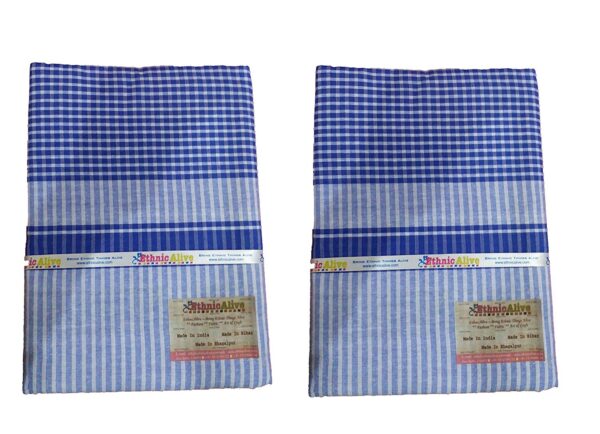 Ethnicalive cotton bath towel large gamcha towel sky blue pack of 2 b078nfzsdd.jpg