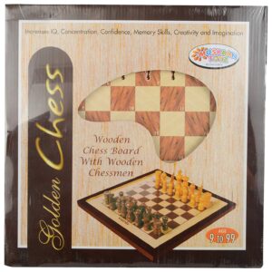 Muskaan toys golden wooden chess 33 pieces b06vwt369x.jpg